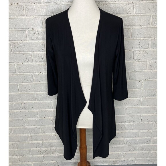 Premise Womens S Black Open Front Cardigan Waterfall Goth Grunge Fairy - Picture 1 of 15